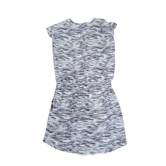 Lou & Grey  Womens Gray and White Short Sleeved T-Shirt Dress - Picture 3 of 7